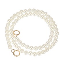 Imitation Pearl Purse Strap, 43" Handbag Chain with Spring Clasp, 16mm