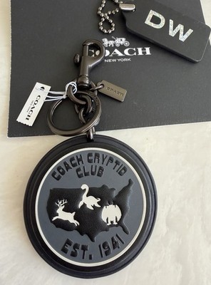 NWT COACH BLACK/MULTI MYTHICAL MONSTERS CRYPTID CLUB BAG CHARM KEY