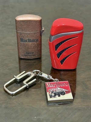 Lot of 3 pcs Marlboro Branded Lighters and Keychain | eBay