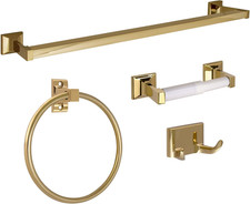 534636 Millbridge Classic 4-Piece Bathroom Accessory Kit Polished Brass