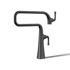 Kohler K-22067-BL Bar Faucet Graze Deck-Mount Pot Filler Faucet Matte Black