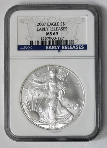 2007 American Silver Eagle - NGC MS69 - Early Releases  !!