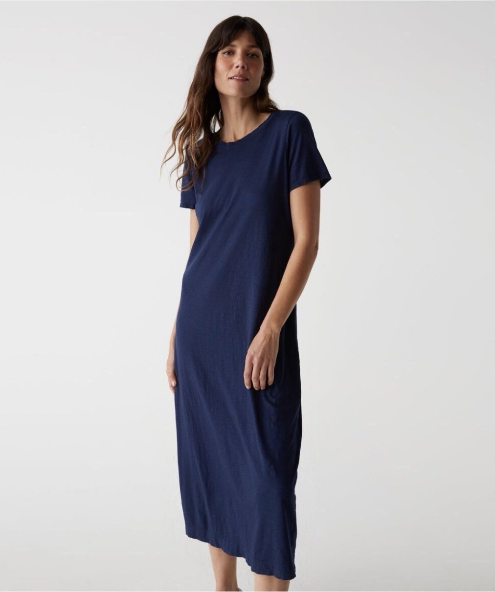 EUC Michael Stars Navy Supima Cotton Alanis Midi Dress