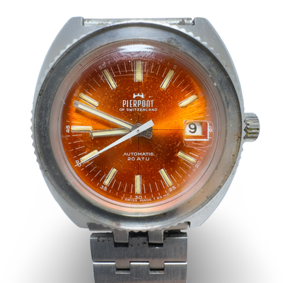Vintage Pierpont of Switzerland Automatic Diver 25 Jewels 20 ATU