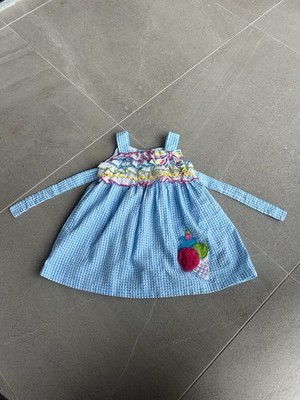 Emily Rose Baby Girl Seersucker Blue Gingham Dress  Pops Of Color  18mo