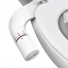 Ultra-Slim Bidet Attachment for Toilet Easy to install - Dual Nozzle Silver