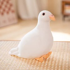 White Dove Cute Simulation Plush Bird Toy Soft Stuffed Animal Gift Decor