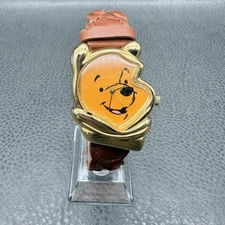 Vintage Disney Timex Winnie the Pooh Watch Braided Leather Band NEW BATTERY