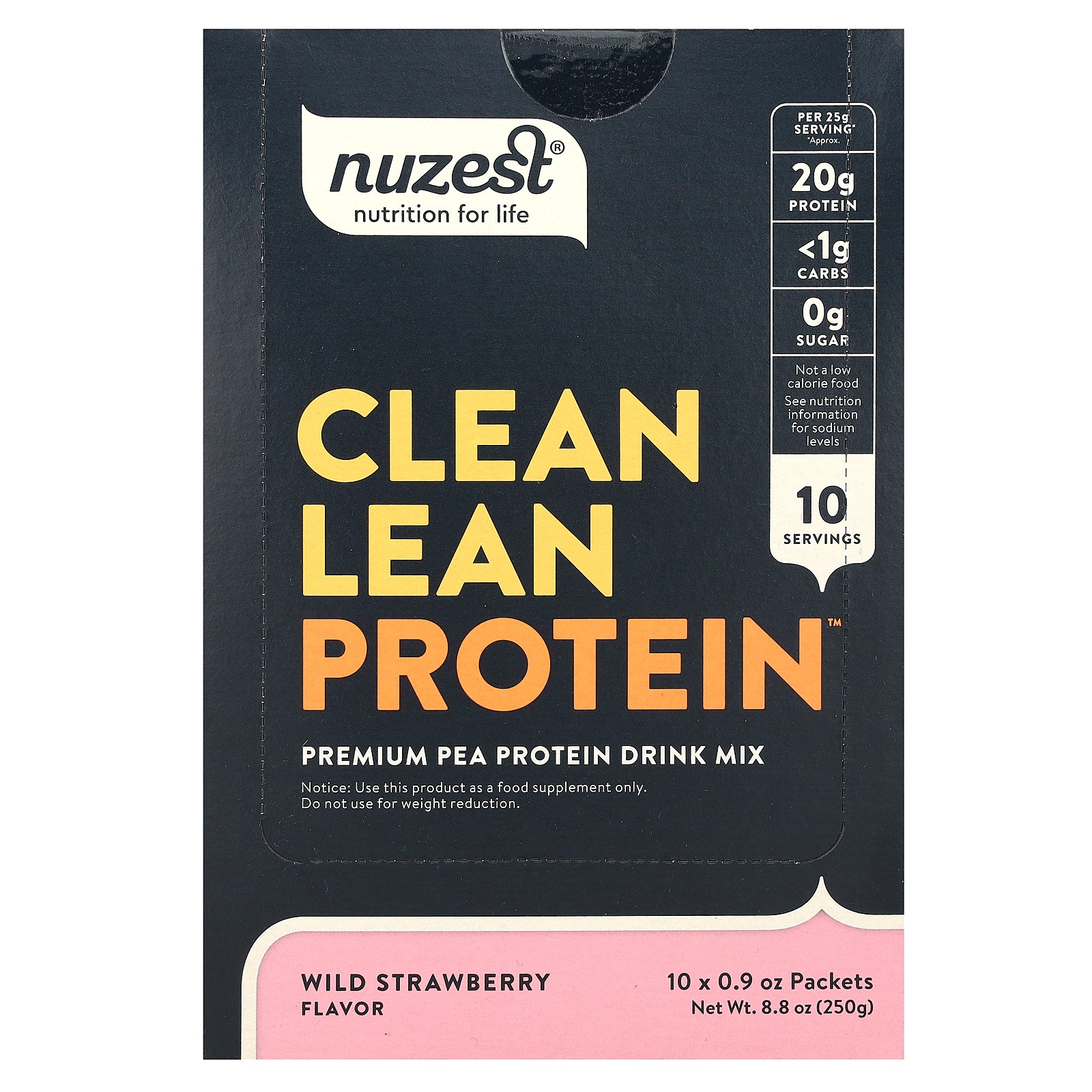 Clean Lean Protein Wild Strawberry 10 Packets 09 oz 25 g Each 7090₽