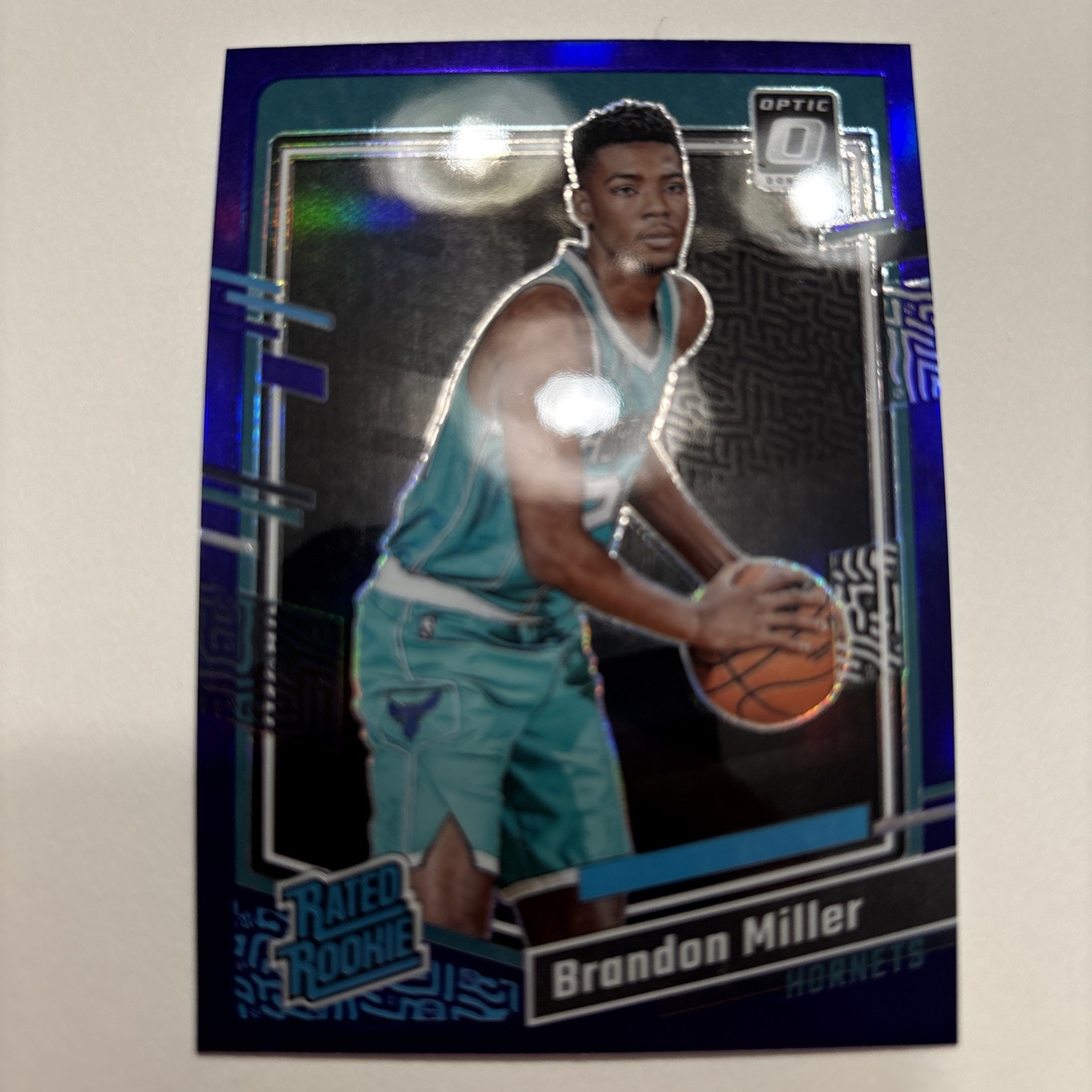 BRANDON MILLER 2023-24 Optic Rated Rookie Purple Prizm #219 Charlotte Hornets RC
