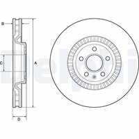 2X Bremsscheibe Delphi BG9171C FüR Audi C7 1ZK A8 1LF A7 A6 1LL 4G2 4GC 4GA 4GF