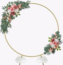 7 Ft Round Extra Larger Wedding Arch for Ceremony Metal Balloon Arch Stand fo...