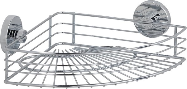 Wenko Vacuum-Loc Eckablage Wandregal Bad KüChe Vakuum Metall 35X9X22,5Cm-image