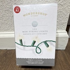 Wondershop LED Mini String Lights 100 Warm White Green Indoor Outdoor 20ft 7in