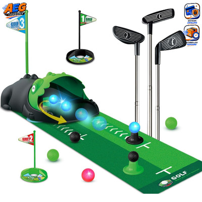 Minigolf Set 14PCS Indoor Outdoor Spielzeug mit 2 Golfschlägern und 6 Bällen
