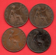 1912H, 1918H, 1918KN, 1919H, PENNY COINS. HEATON + KINGS NORTON MINT. JOB LOT.