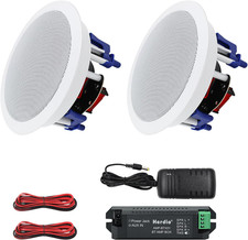5.25 Inch Bluetooth Ceiling Speakers Home Recessed Speaker System 300 Watts Suit