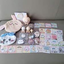 Chiikawa Character Goods Lot 40 Pieces Pouches Charms Stickers Figures Used