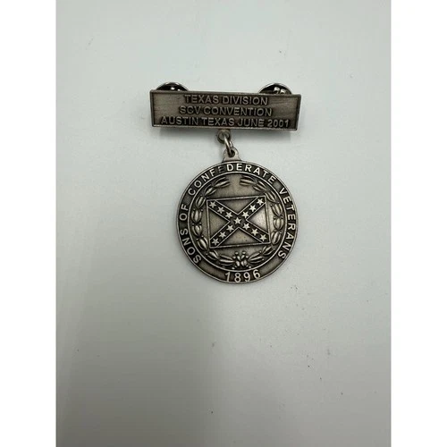 SCV Texas Division Pin 2001 Sons Confederate Veterans Austin Medal