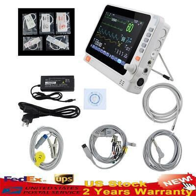 Portable Veterinary Patient Monitor -10 Screen Multi-Parameter ECG NIBP RESP US