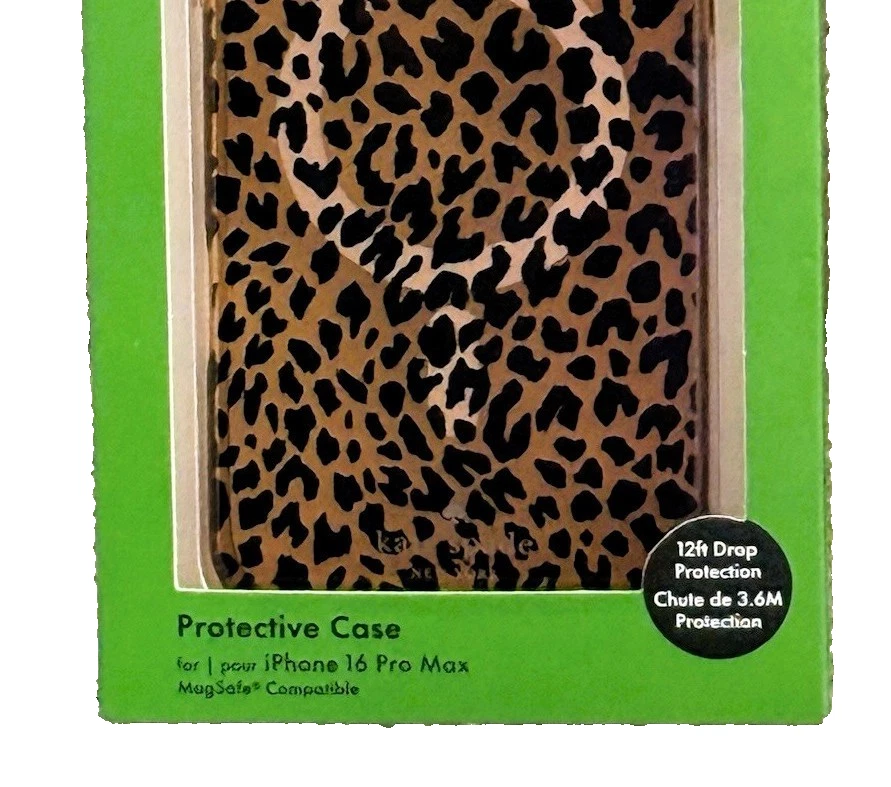 FUNDA PROTECTORA Kate Spade iPhone 16 PRO MAX Leopardo MagSave NUEVO Bo Foto 2 de 3
