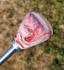 Custom Marble Swirl Car Gear Shift Knob With Adapter Hotrod Ratrod Vintage Slag