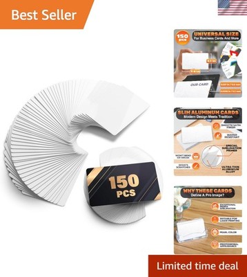 Create Unique 150 Pcs Sublimation Business Cards - Ultra-Thin Aluminum Blanks