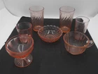 VTG Pink Depression Glass Lot, Cups, Bowls, Etc