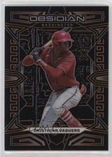 2023 Panini Chronicles Obsidian Electric Etch Orange 71/75 Cristhian Vaquero 4g8