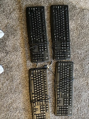 LOT OF 4 Logitech K120 USB Keyboard for PC BLACK