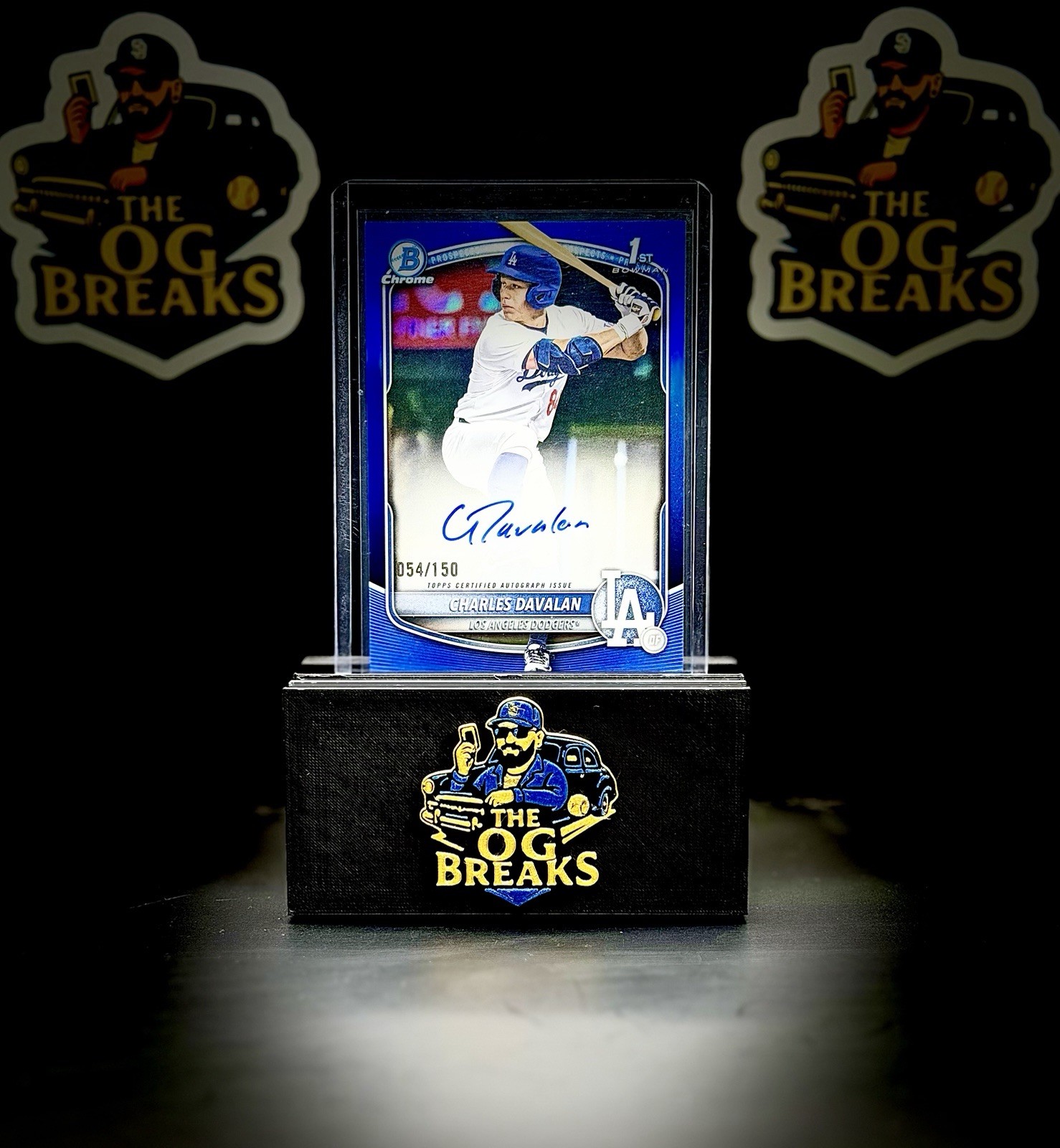 2025 Charles Davalan Bowman Draft Chrome 1st Bowman Blue Auto #CPA-CD /150