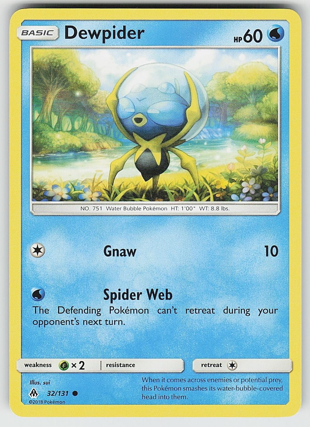 Dewpider 32/131 Common Forbidden Light Pokemon NM