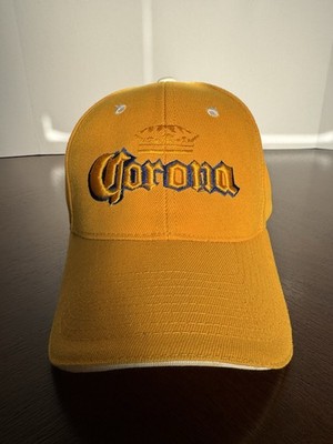 Corona Unbranded Adjustable Cap Hat OSFA Yellow Blue Acrylic Pre-Owned