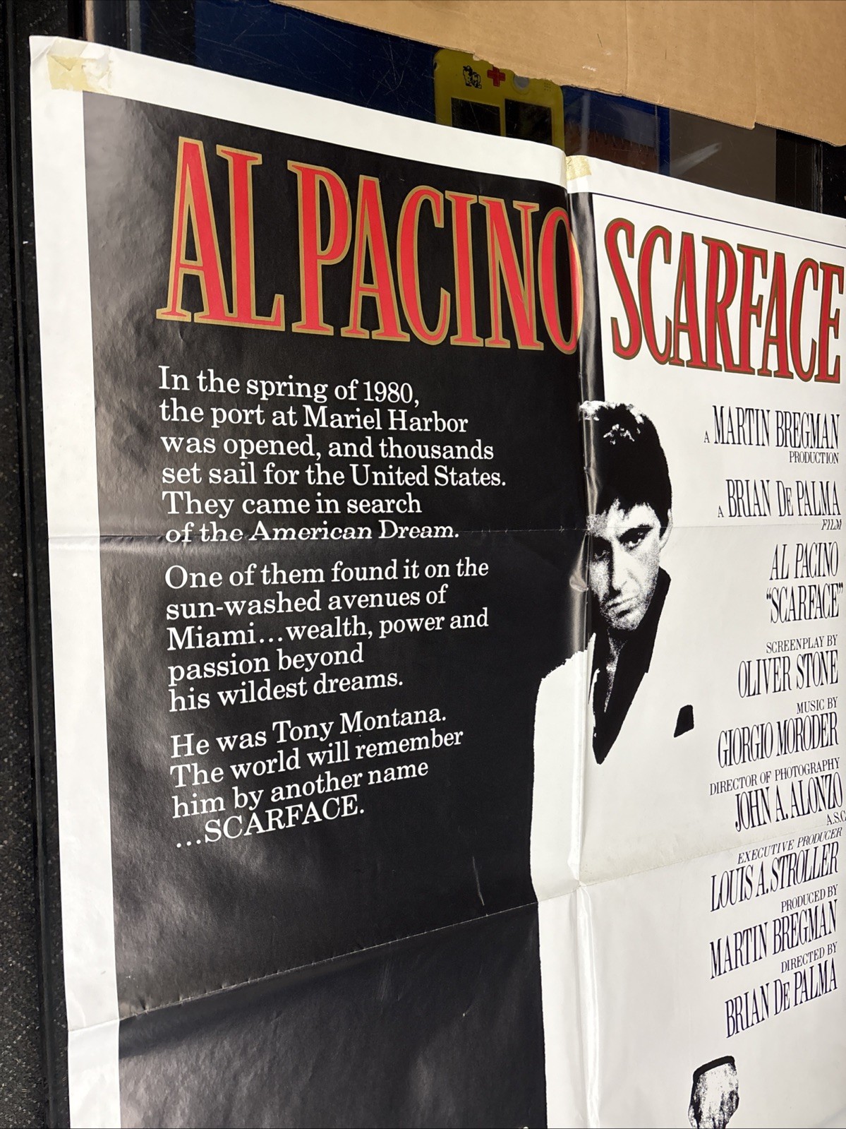 Al Pacino Scarface 1983 Poster 27x40 3/4