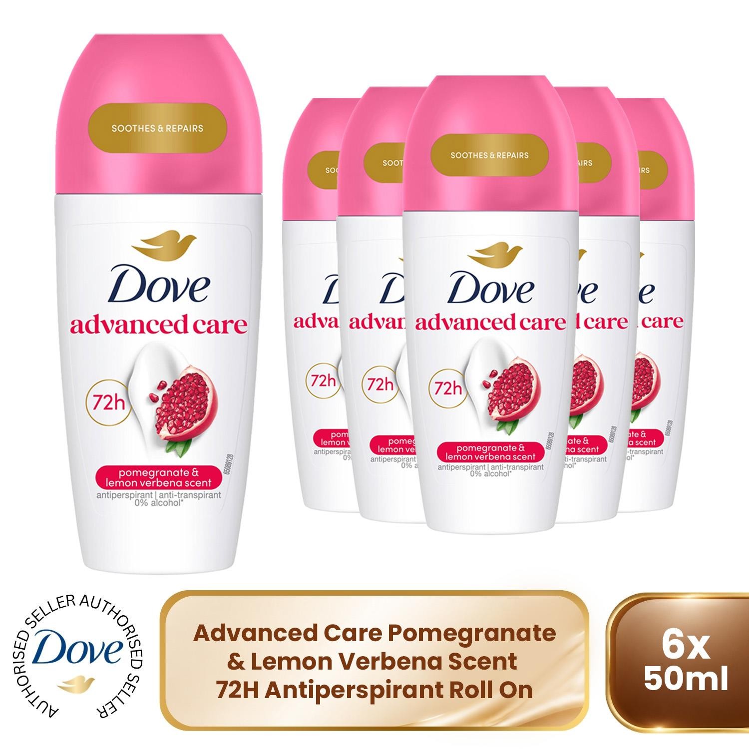 Dove Go Fresh Roll On Anti-Perspirant - Pomegranate 72H Protection, 3x50ml - Image 3