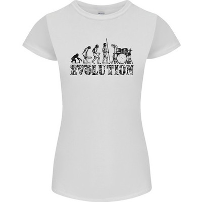 Evolution Der Schlagzeug Damen Petite Schnitt T-Shirt