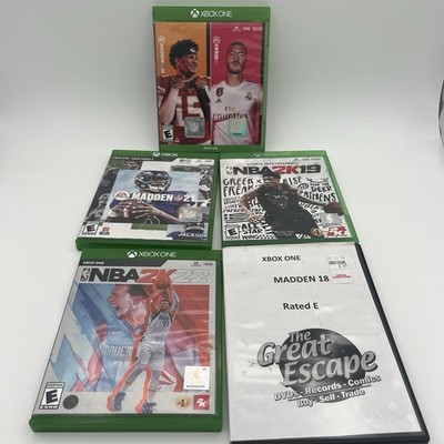 Xbox One Madden NBA2k FIFA video game lot of 6