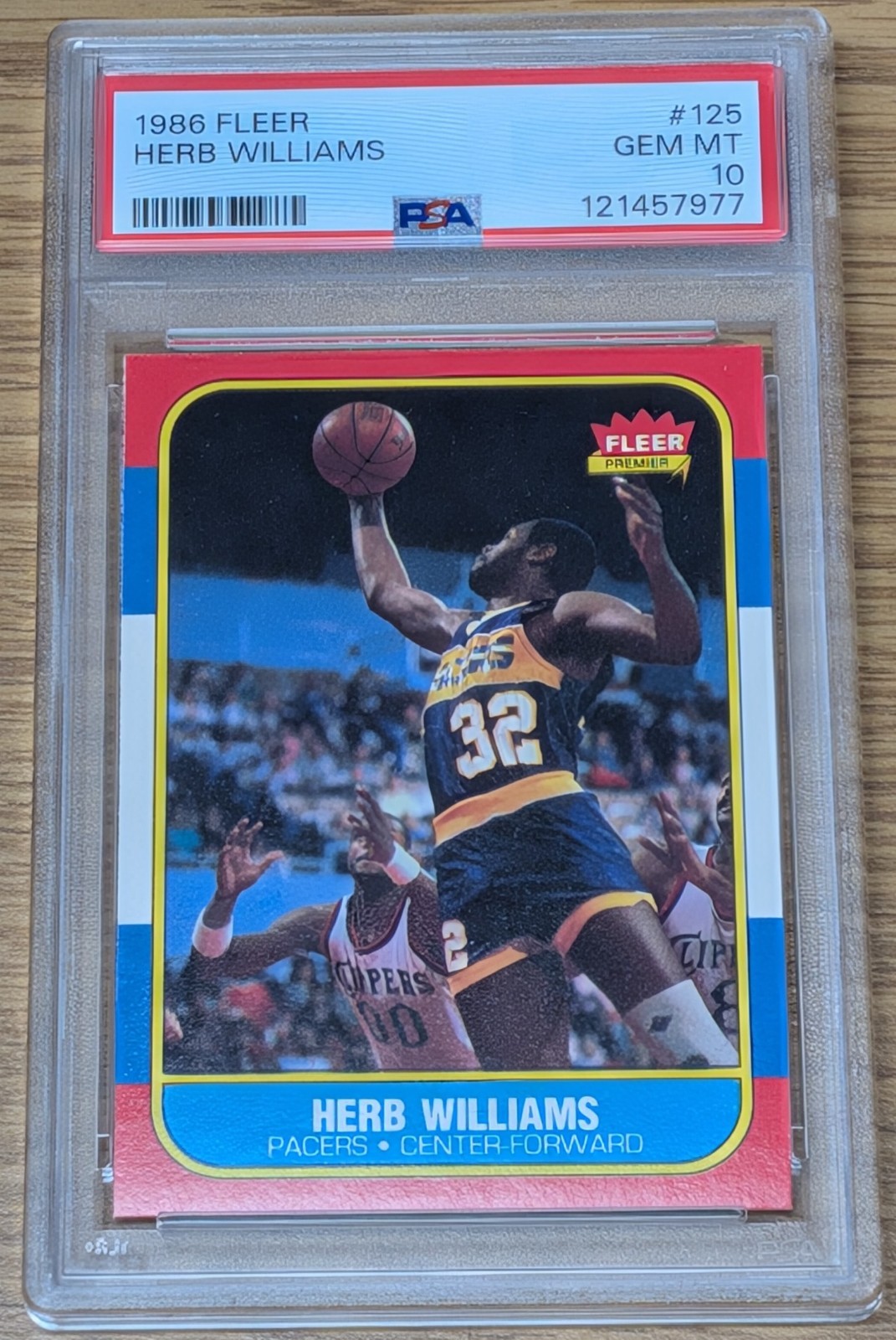 1986 FLEER #125 HERB WILLIAMS PSA 10