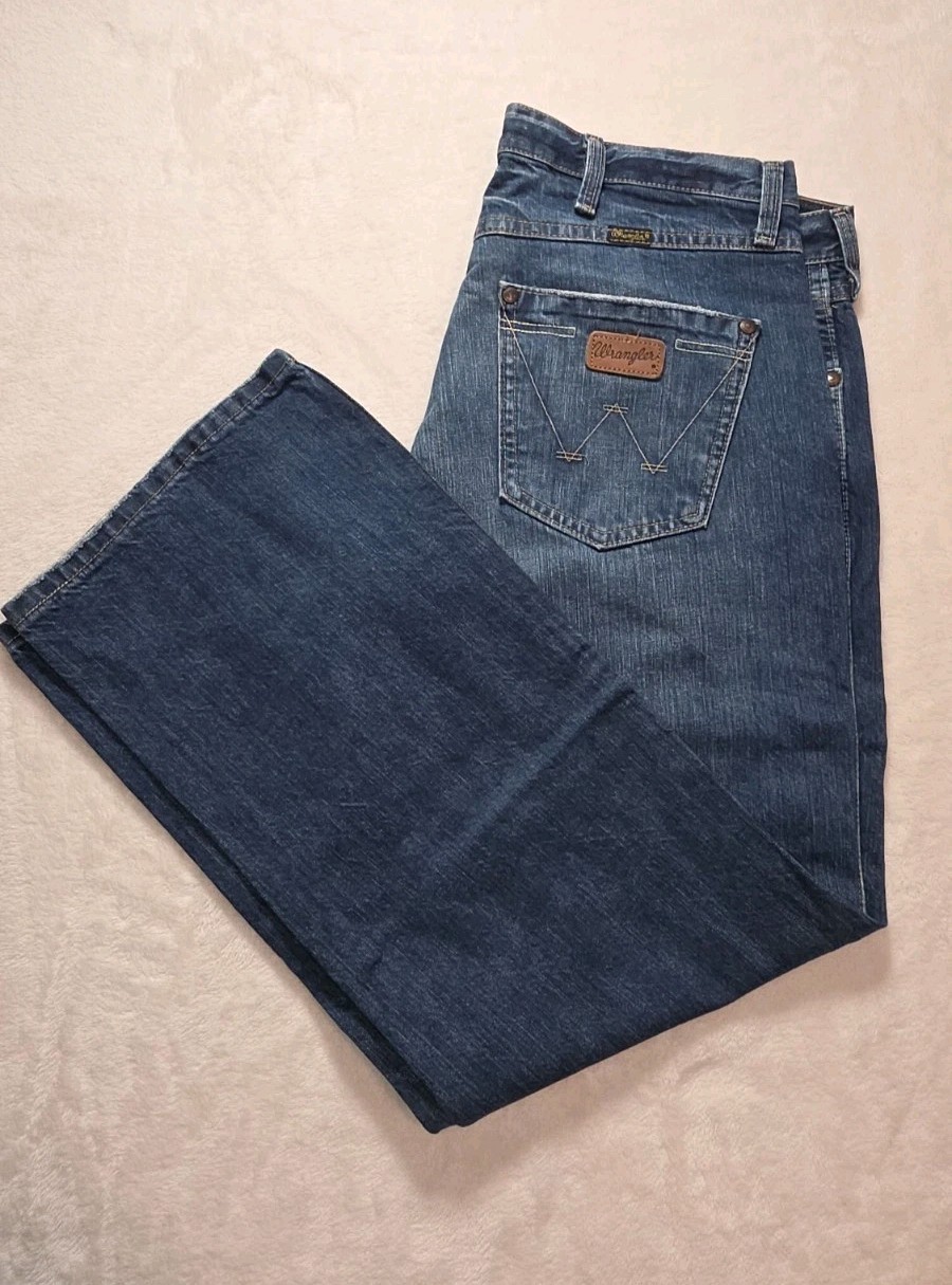 Mens 35x30 Relaxed Boot Cut Cowboy Denim Rodeo Wrt20tb