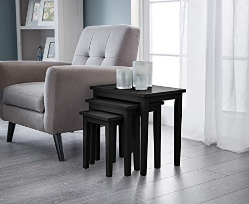 Julian Bowen Black Wood Cleo Nest of Tables
