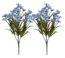 2 x Artificial Forget-Me-Not Flower Bushes