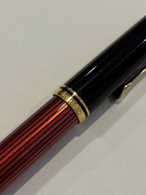 Pelikan Fountain Pen Red Stripe M400 Souveraine 14K Gold F 14C-585