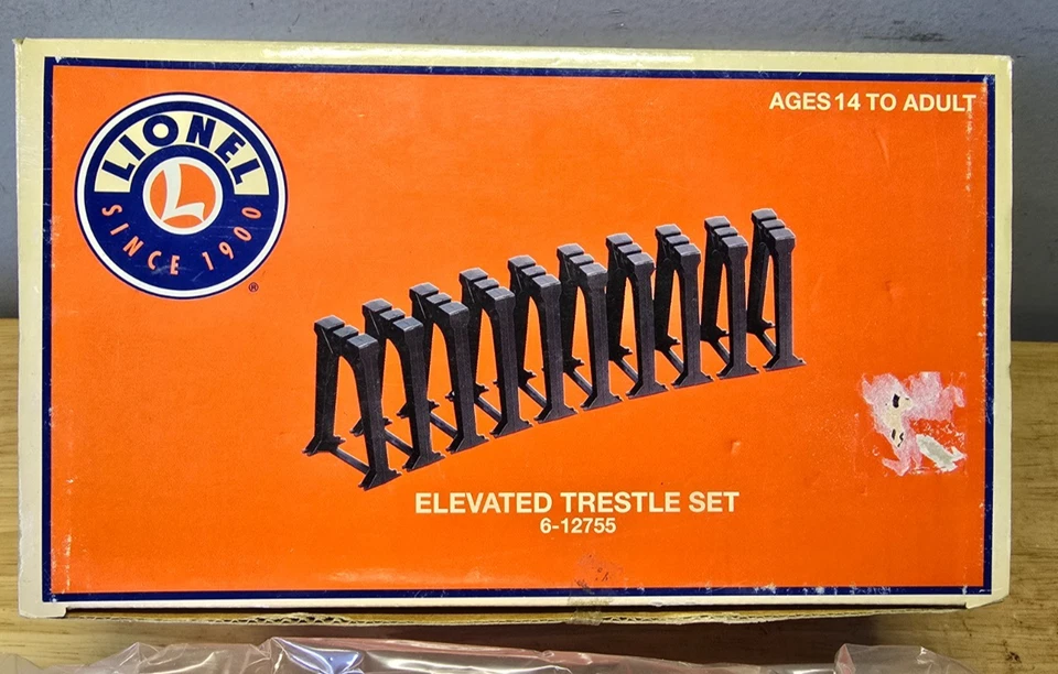 Lionel O Gauge Elevated Railroad Train Trestle Set 6-12755 Set 10 Piers + Box - Image 2 of 4