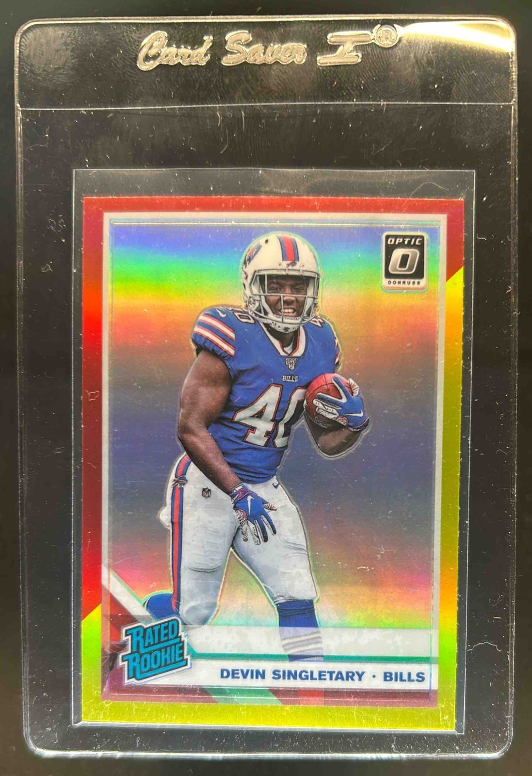 2019 Donruss Optic Devin Singletary Red and Yellow RC #178 Bills