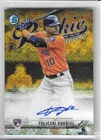 2017 BOWMAN CHROME YULIESKI GURRIEL ROOKIE OF THE YEAR ORANGE MOJO RC AUTO 15/25