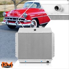 For 49-54 Chevy Bel Airfleetlinestyleline V8 Aluminum 3-row Cooling Radiator