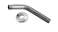 Polished Nickel 8 Inch Shower Arm with Sure Grip Flange for Easy Installation