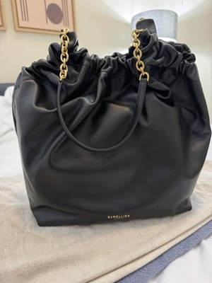 NEW DEMELLIER LONDON Taupe Leather MIAMI Shoulder Bag Gold Chain Handle