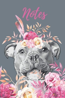 Notes: Cute Staffordshire Bull Terrier Notebook - Medium Lined Exercise Book for