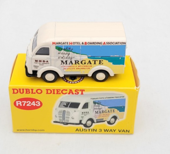Hornby R7243 Dublo Diecast Margate Austin 3 Way Van - 1:76 Scale